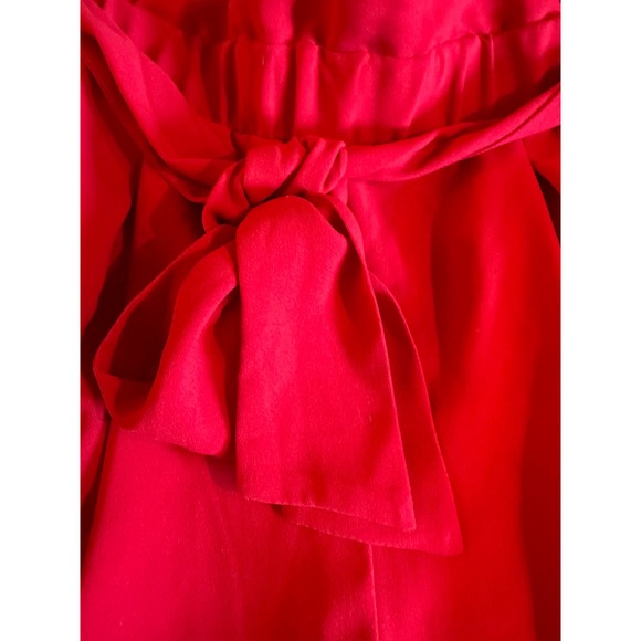 Lane Bryant Red Paperbag Waist Tapered Leg Career Pants Womens Size 18 Tie Belt - Picture 4 of 7